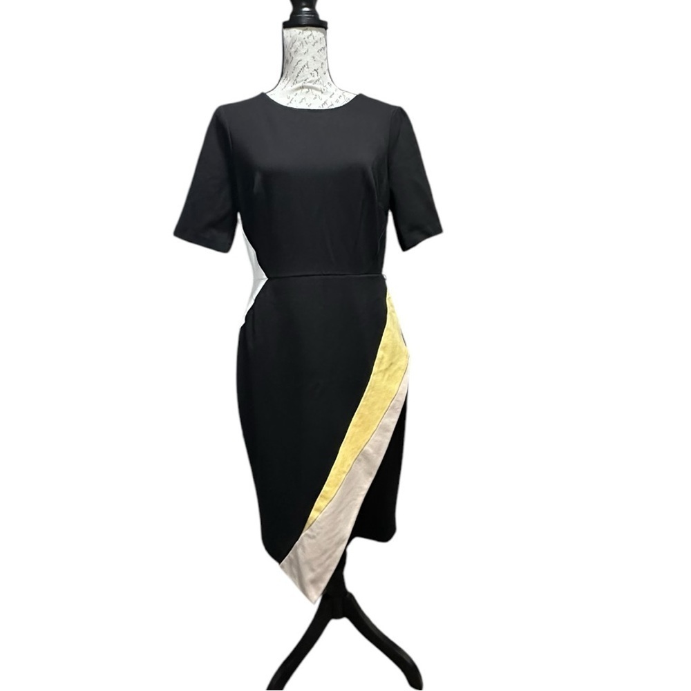 WHBM Color Block Short Sleeve Dress, Size 10